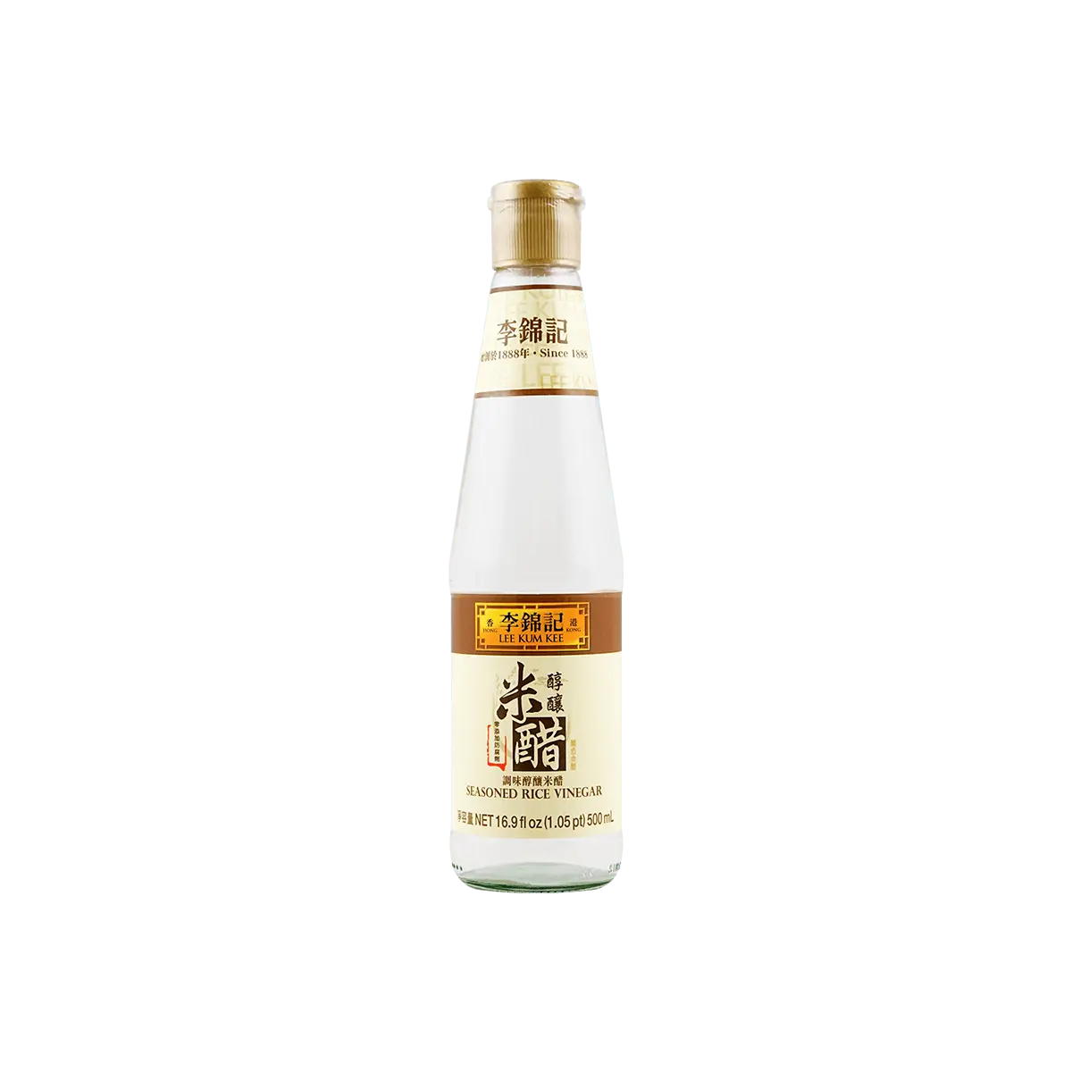 Lee Kum Kee Hong Kong Pure Brewed Rice Vinegar 500ml - Zero Additives, Premium Cooking & Seasoning Ingredient