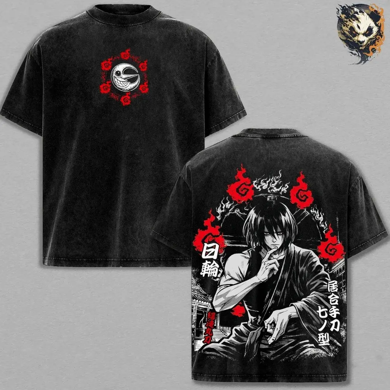 Benimaru Shinmon Washed Tee - Fire Force Anime Men's Short-Sleeve Seamless Casual Top, Asakusa King Strongest Fire Soldier 2nd-3rd Gen Calm Leader Protector Warrior Legacy Vintage Streetwear Apparel ND2, Tops, Shortsleeve, Classic