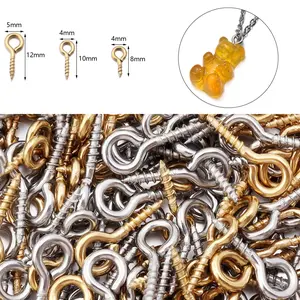 20/50pcs Stainless Steel Sheep Eye Nail Screw Mini Eye Bolt Hook For Jewelry Making Accessories DIY Charms Pendant Accessories