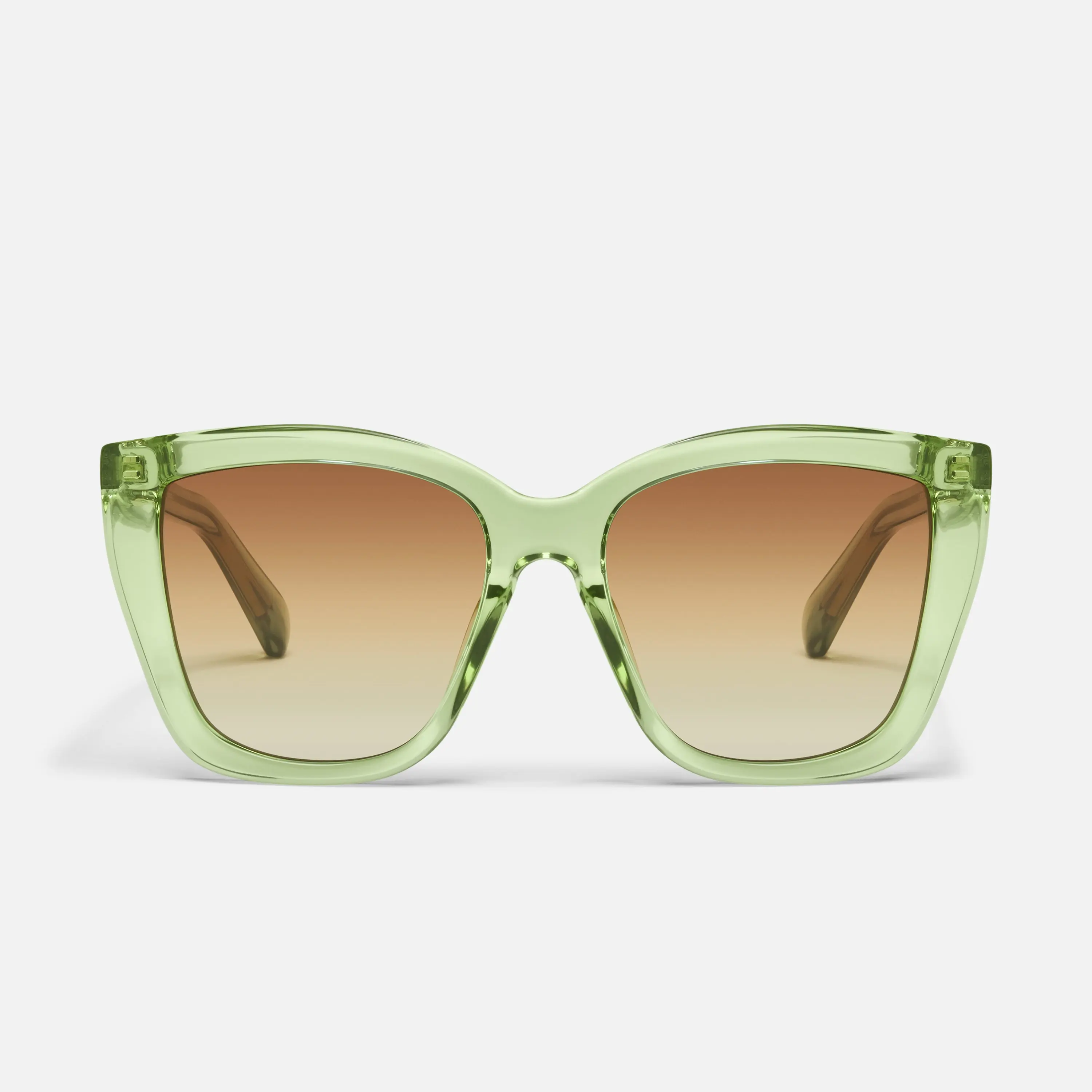 QUAY - SEE YA Oversized Square Sunglasses with Built-in Nose Pads and Long Metal Plaque for Everyday Wear