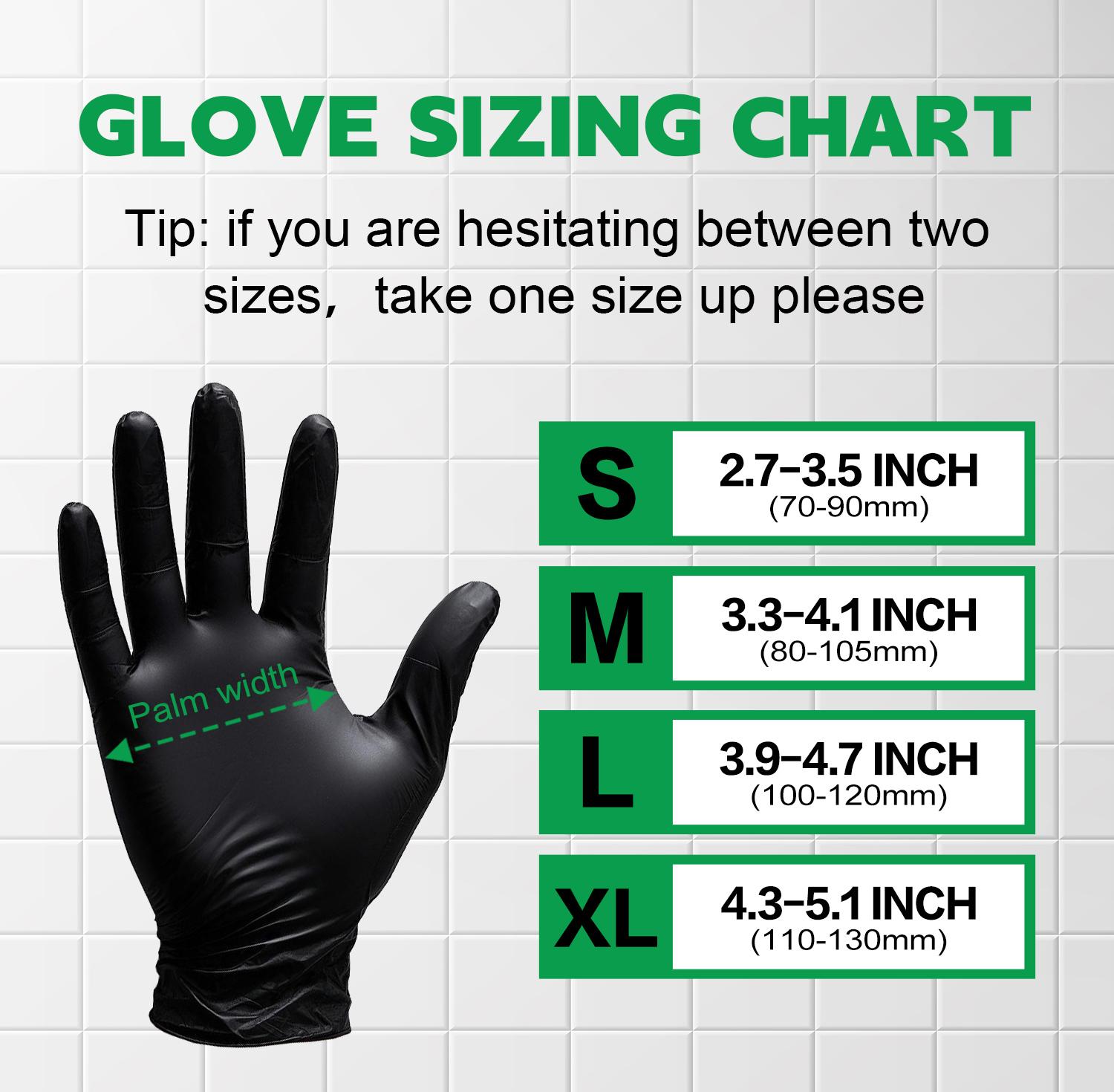 FINITEX 6Mil Nitrile Cleaning Gloves, Black Disposable Medical Exam for Kitchen Household Cook Dish Washing Garden Heavy-duty Hair Dyeing Beauty Salon Tattoo Home Decoration Gardening Farming Mechanics Automotive Tool, Spring Valentine Holiday Love Gifts