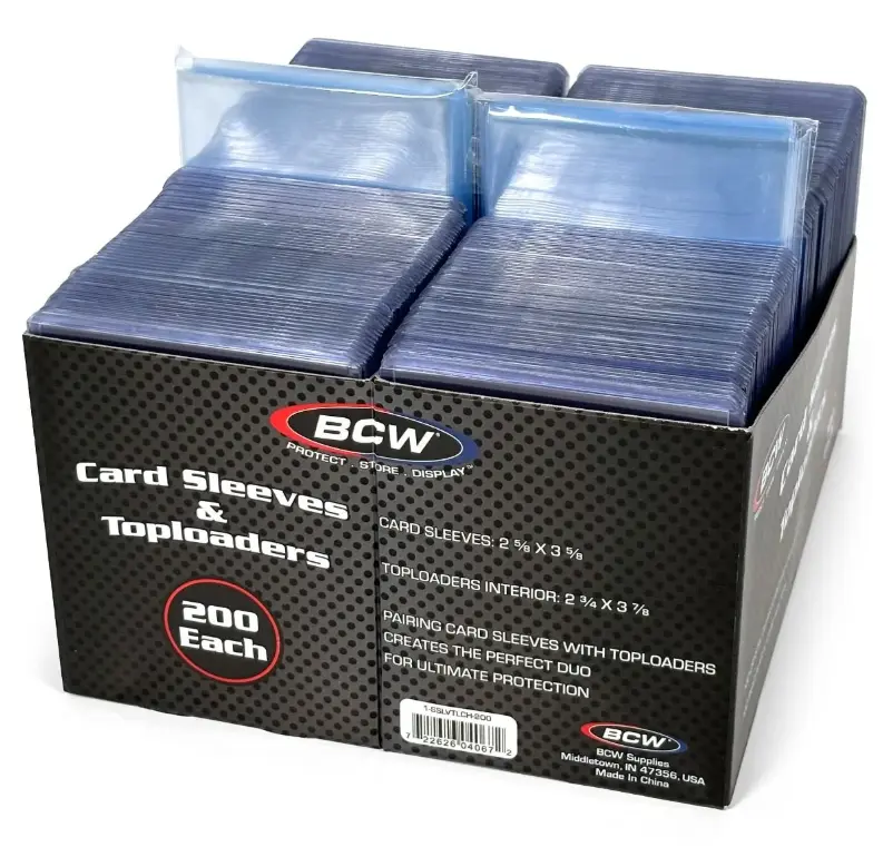 200 Count Card Sleeve and Toploader BCW Combo Pack