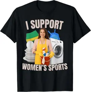 100% cotton T-shirt,I Support Women's Sports T-Shirt