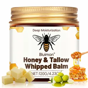 Organic Grass-Fed Beef Tallow Balm with Raw Honey - Handmade All-Natural Moisturizer for Soft, Smooth, Radiant Skin