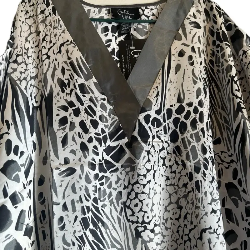 Plus Size Kaftan Dresses for Ladies-casual womenswear, black and white design for Home, Beach vacation &summer wear