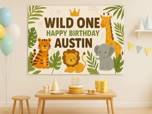 Custom Birthday Banners | Kids Party Backdrops | Construction, Mermaid, Ocean, Sports & Personalized Themes