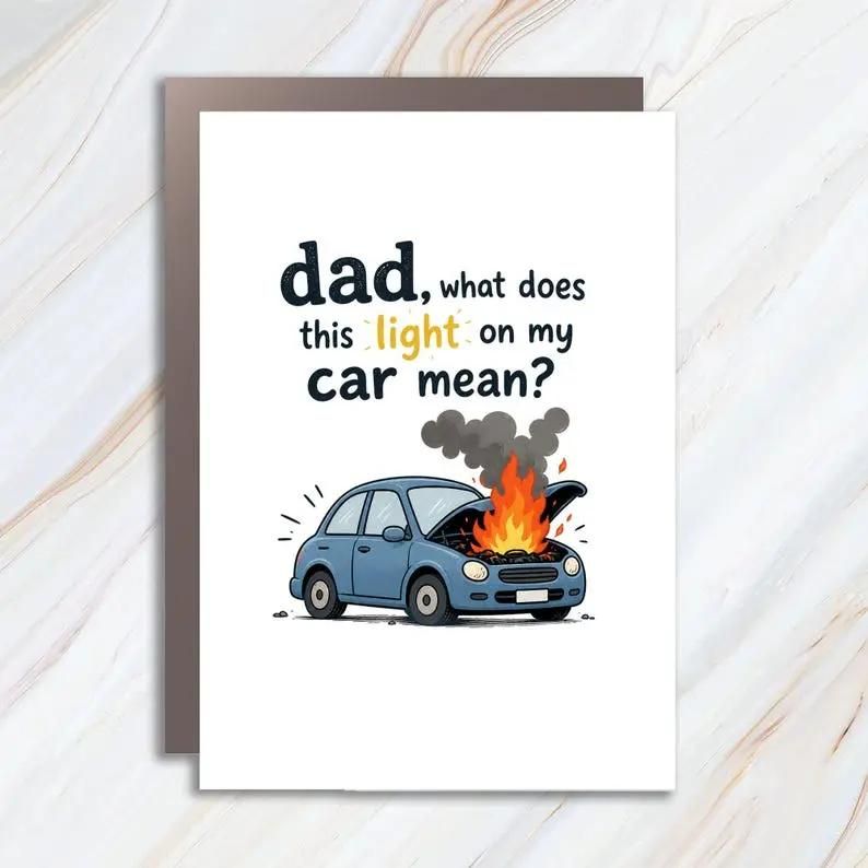 Funny Father’s Day Card from Daughter, Father Daughter Greeting Card for Dad, Funny Dad Birthday Card, Hilarious Dad Joke Gift, Cute Fathers Day Card from Daughter, Handmade Funny Card for Father with Envelope, Unique Dad Gift Idea