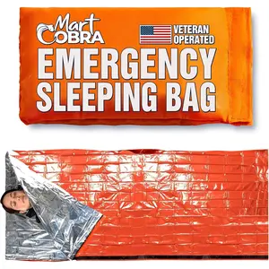 Emergency Sleeping Bag for Survival Gear and Supplies Life Bivy Sack Waterproof Emergency Blankets for Survival Kit Car Camping Gear Hiking Tac Bivvy Go Bags Supplies Sleep Sacks Shelter