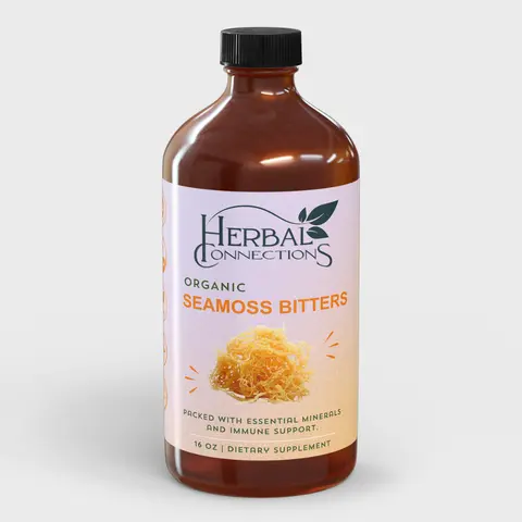 Herbal Connections Sea moss Bitters - Organic Wellness Supplement for Digestive Health & Immune Support - 16 oz gut support herbal blend
