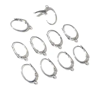 6pcs (3pairs) 19x12mm Rhodium Plated Ear Hooks Earring Wires DIY Jewelry Making Accessories Handmade Women Earrings Findings