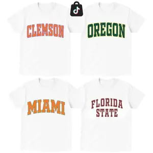[Sale off 50%] All-Team Distressed Varsity College T-Shirt – White, Custom Your Team, Classic Cotton Tee, Perfect for Casual Wear,  Menswear & Womenswear 4BZ
