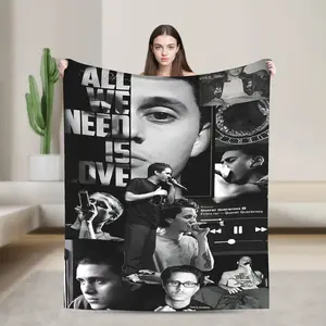 Canserbero Flannel Blanket - Versatile All-Season Flannel Blankets for Sofa, Bed - Ideal Gift for Cozy Modern Home Decoration Enthusiasts