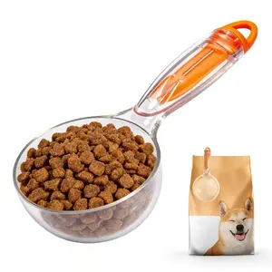 Dog Food Scoop 1 Cup, Dog Food Measuring Cup with Detachable Handle, 3-in-1 Multi-Function Scoop for Cats Dogs(1 Pack)