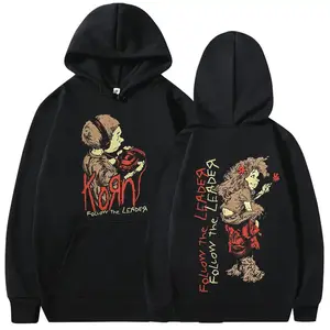 Korn Follow The Leader Walkman Hoodie Metal Gothic Rock Band Hooded Sweatshirts Men Clothing Fashion Vintage Pullovers