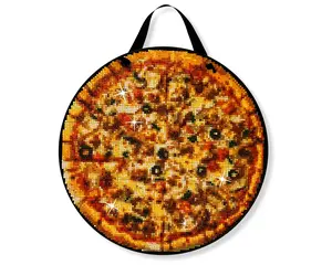 Pizza Diamond Painting Kit, ROUND Drills, 12.5" Hanging Sign