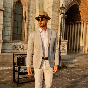 PJ Paul Jones Men's Herringbone Blazer Jacket Lightweight Casual Knit Sport Coat