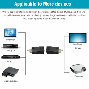 HDMI Extender 30m, HDMI to Rj45 Single Cable Network Signal Booster, Long Distance Transmission, High-Speed Data Transfer, No Harmful Chemicals