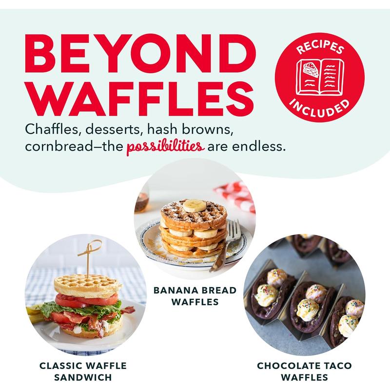 DASH DMW001SL Mini Maker for Individual Waffles, Hash Browns, Keto Chaffles with Easy to Clean, Non-Stick Surfaces, 4 Inch, Silver Dash