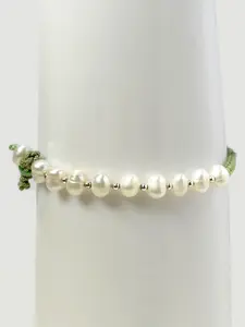 Freshwater Pearl Braided Adjustable Bracelet