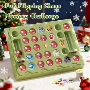 Children's Flip Chess Memory Challenge Board Game for Thinking Training Fun Family Interactive Toy Ideal for Boys Girls Birthday Holiday Gift Enhances Parent-Child Interaction