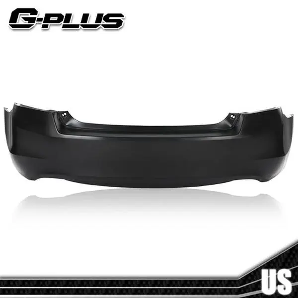100% Brand New Aftermarket Black Rear Bumper Cover Replacement, Fit For 2008-2012 Honda Accord V6 Sedan With Dual Exhaust