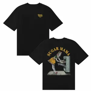 WORKED TO DEATH Sugar Mama Skeleton Baker T-Shirt Funny Baking Kitchen Mom Humor Graphic Tee Blue Collar Black