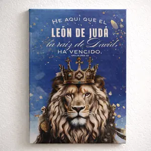 (Revelation 5:5) Canvas - 100% Textile Tempered Canvas Printed Framed Ready to Hang Extra Large Modern Art Home Decor Gift