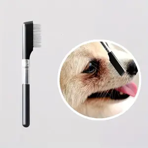 Pet Eye Care Brush - Gentle Tear Removal with Hair Combing Device for Dogs and Cats, Designed for Use with Both Hands