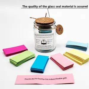 Classic Religious Prayer Jar with Cork Lid - Cylinder Glass Decorative Container for Thanksgiving, Christmas, Easter, Graduation - Spanish Blessing Verses for Comfort and Encouragement