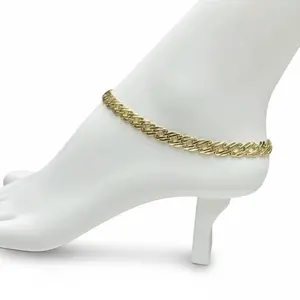 Brazalete #396 o tobillera para el pie Gold plated