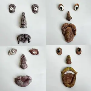 Resin Craft Tree Bark Face Tree Monster Figurine, Decorative Outdoor Creative Decoration, Unique Garden Ornament, Handmade Art Piece