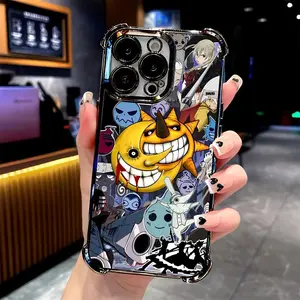 Anime S-Soul Eater Phone Cover Compatible with for iphone Models 17, 16, 15, 14, 13, 12, 11 , Pro, Max, Air, Plus. It Features a Transparent, Soft Back Design That Is Anti-Fall, Phone Case Cellphone Protection Protective Casing Screen Protector