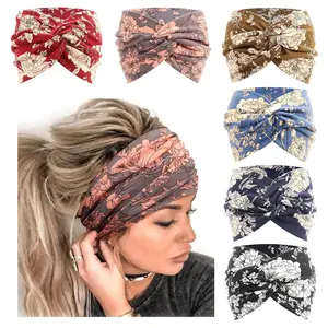 6 Pack Extra Wide Headbands for Women Large Turban Headband Boho  Wrap Elastic Hairbands Hair Twisted Knot Hair Accessories