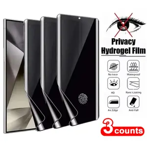 Three-Piece Full-Cover Privacy Screen Protector Film, Compatible with Samsung Galaxy S26/s25/s24/s23/s22 Series, HD Bubble-Free Design