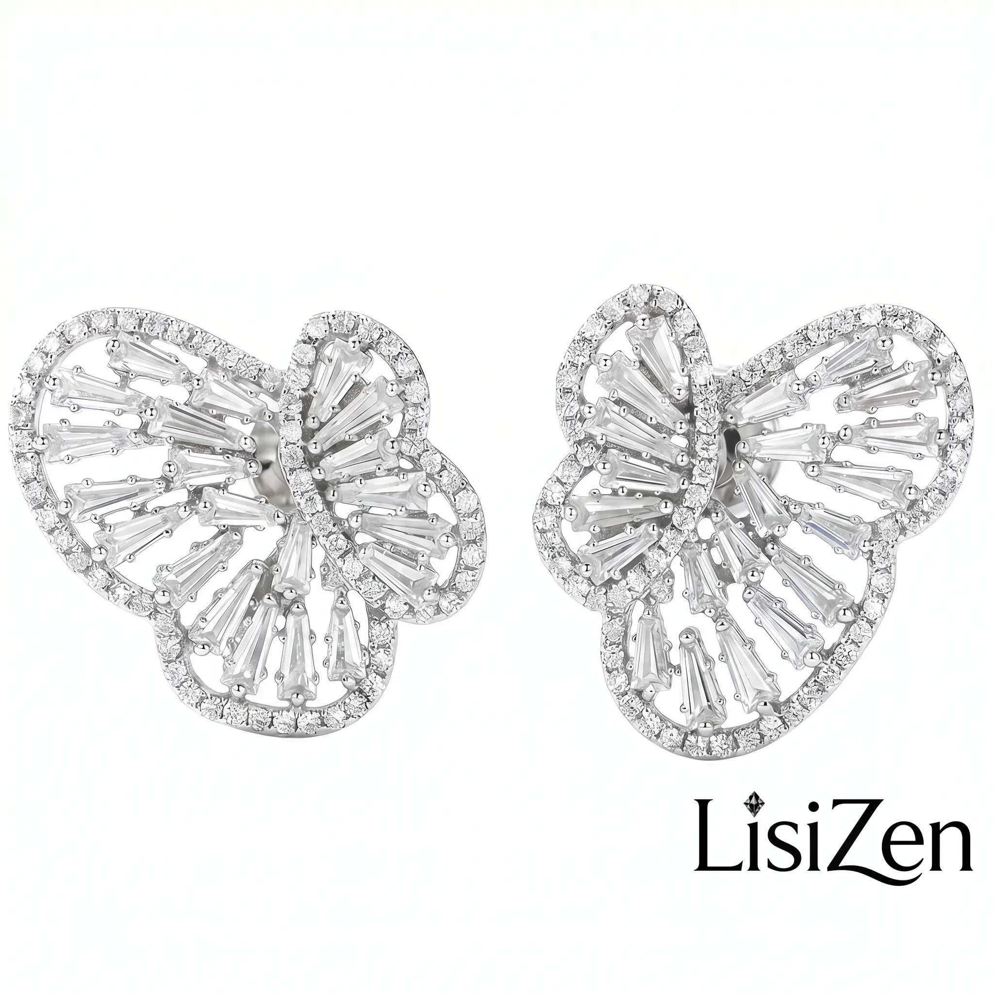 New Style Removable Two-Way Wearing Butterfly Earrings, One Piece Two Ways, Elegant Fluttering Butterfly Earrings with High-End Feel DZEH4914