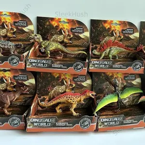 12PCS Static Solid Dinosaur Models, 1 Random Design (Out of 12) Including Realistic T-Rex & Torosaurus Figures, Educational Dinosaur Toys for Kids, Fun Stocking Stuffers