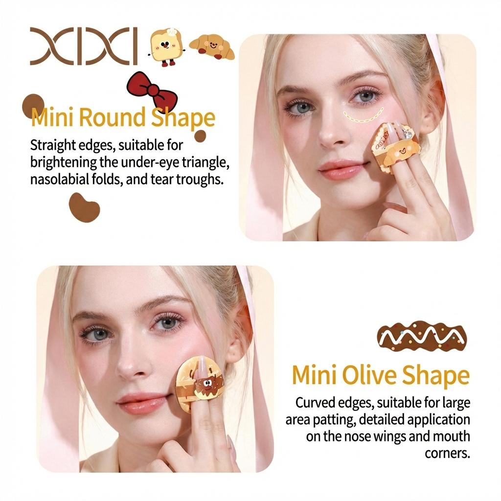 Makeup Sponge Puff Set, Multifunctional Beauty Sponges, Blending Beauty Sponge, Makeup Puffs, Wet and Dry Dual-Use Makeup Tools for All Skin Types