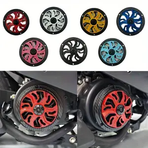 Motorcycle Engine Fan Cooling Guard Cover, Diffuser Cooling Shroud, Modified Engine Protective Outer Cover for Sprint, Primavera S150, UHR150, BWT G150, Yamaha Jog 125I High Performance Cooling Upgrade Parts