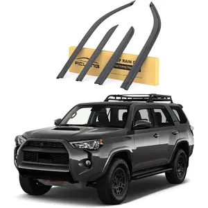 Rain Guards For 4Runner 2010-2024, Durable Tape-on Window Deflectors, Wind Deflector Sun Guard, 2010-2024 4Runner Rain Guard, Black 4 pcs