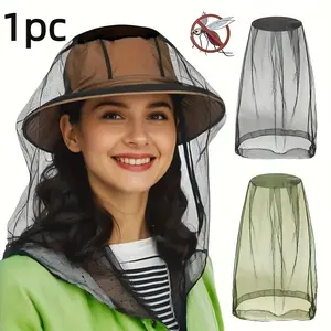 Heavy duty insect proof net, compatible with hats/heads, suitable for fishing and hunting - prevents West Nile virus and Zika virus - prevents insects, mosquitoes, flies, etc. Easy to clean and maintain - perfect for camping, hiking, Outdoor, etc