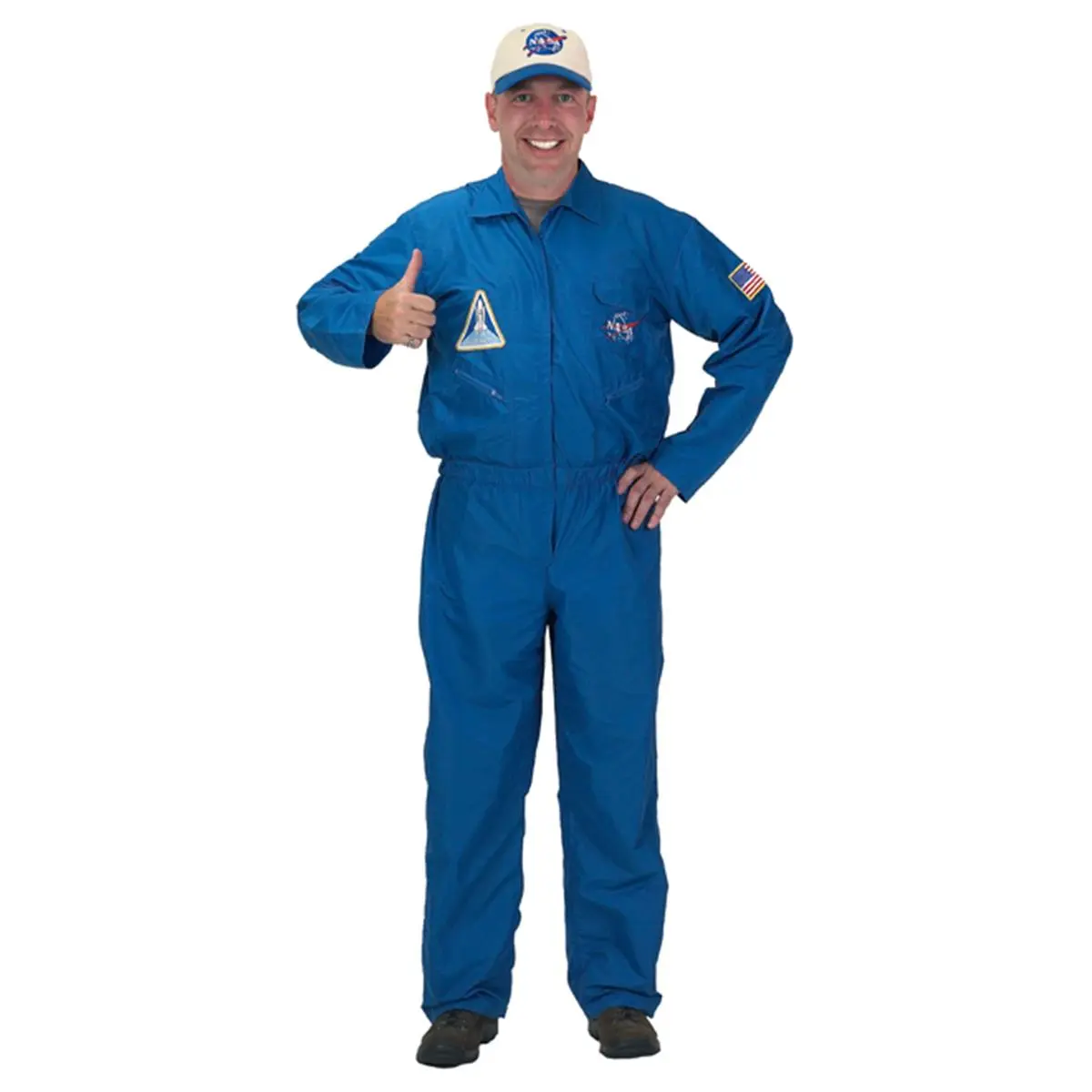 Aeromax Men's Flight Suit, Adult Top-Quality Fabric Workwear Clothes with an Elastic Waistband, Multiple Pockets, and Included Embroidered Cap