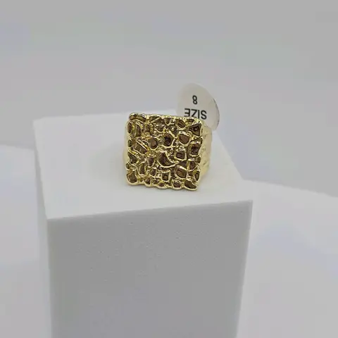 fashion ring NUGGET style, beautiful style GOLD-PLATED size #7 # 8 #10 available