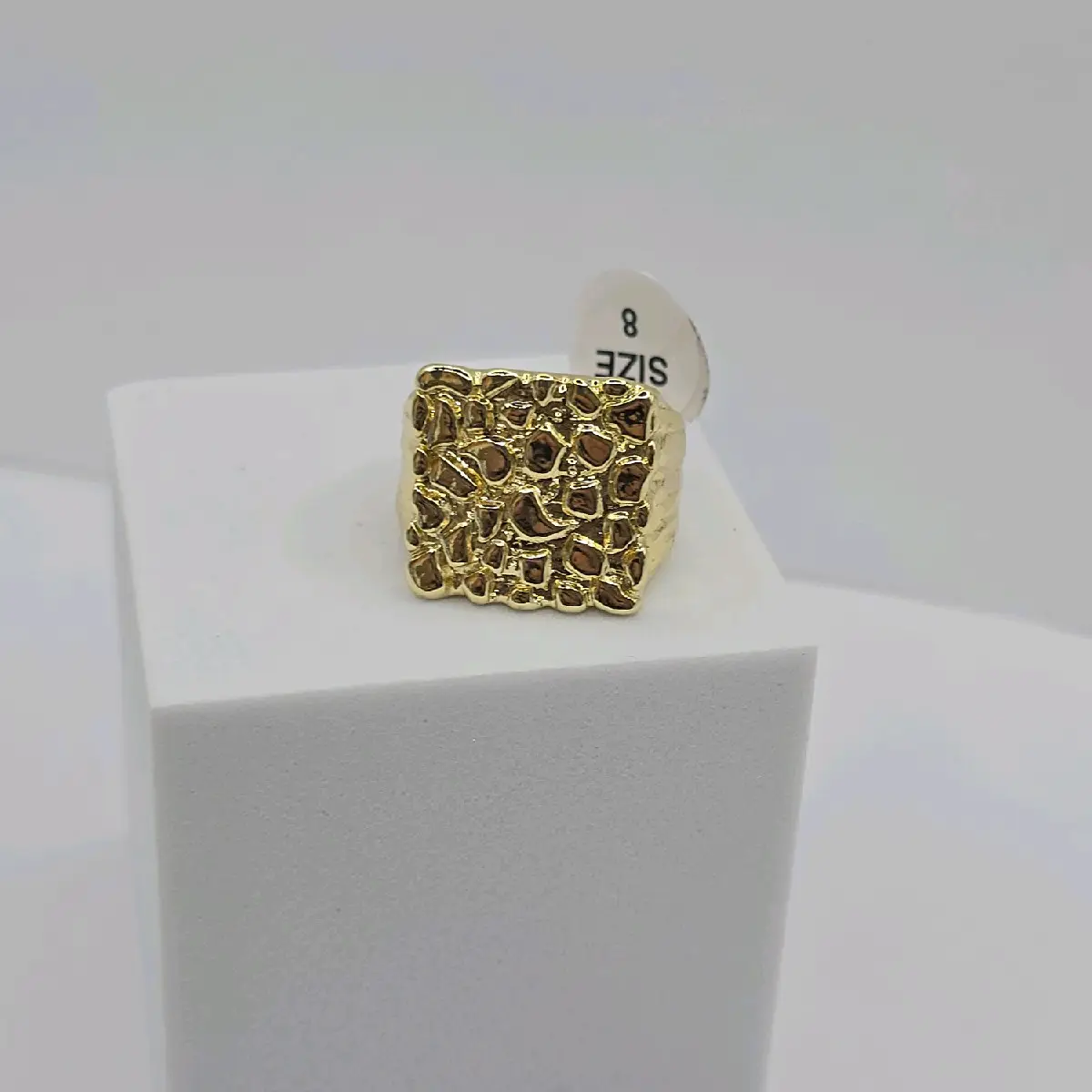 fashion ring NUGGET style, beautiful style GOLD-PLATED size #7 # 8 #10 available