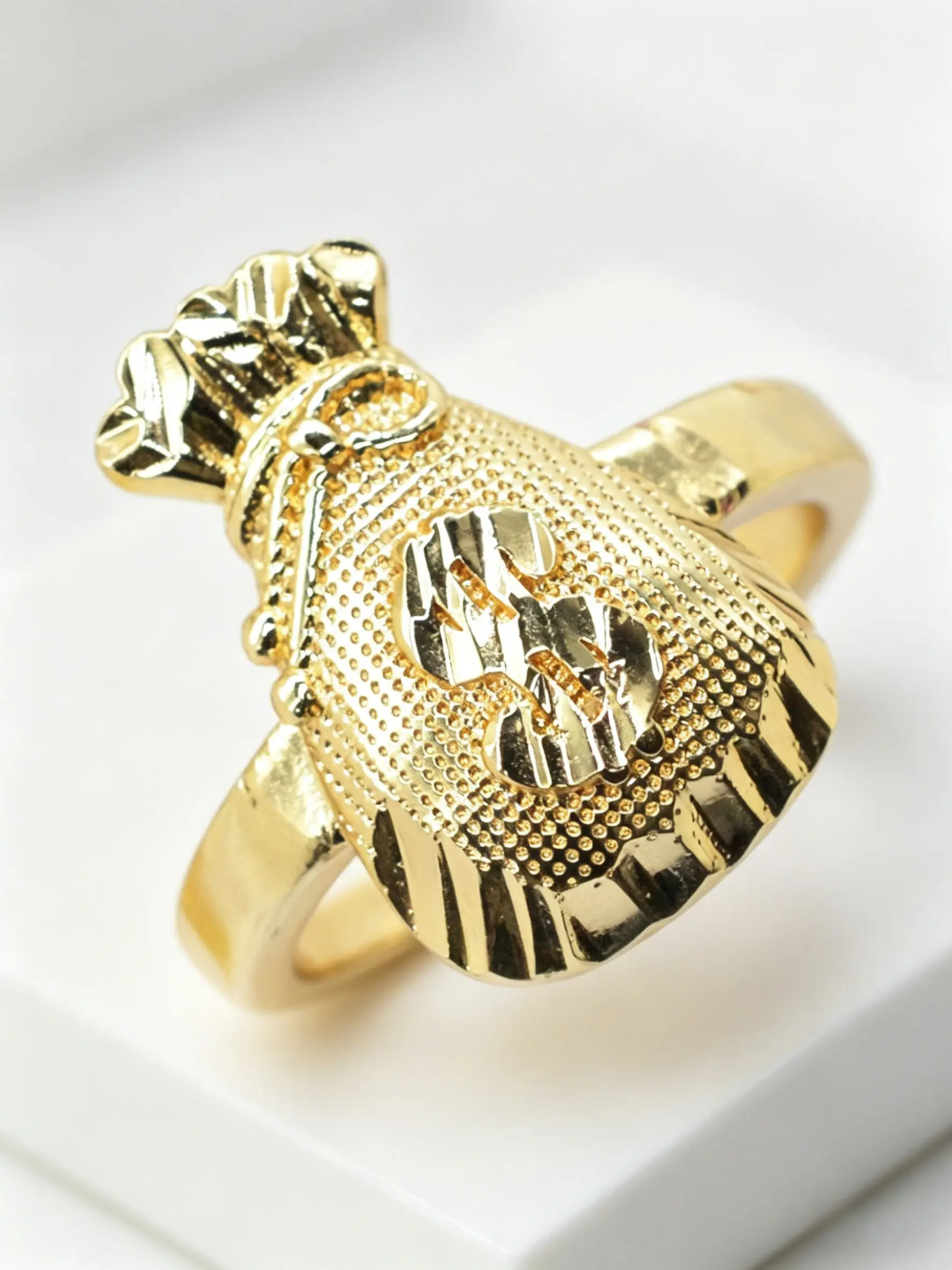 Fashion Hip-Hop Dollar Sign Geometric Design Ring, Statement Chunky Ring, Unisex Daily Wear Jewelry, Perfect Gift for Party/mother's Day/valentine's Day/birthday, Statement Rings