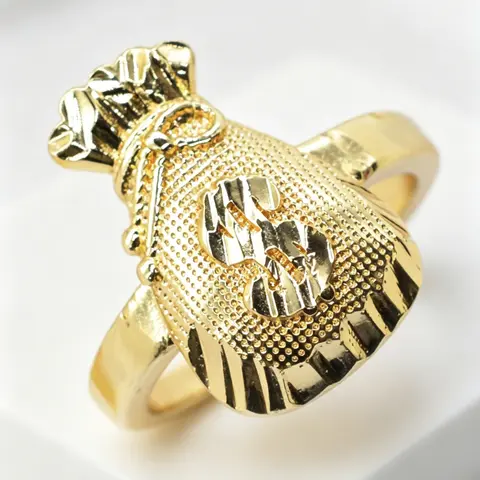 Fashion Hip-Hop Dollar Sign Geometric Design Ring, Statement Chunky Ring, Unisex Daily Wear Jewelry, Perfect Gift for Party/mother's Day/valentine's Day/birthday, Statement Rings