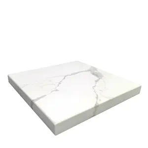 FixtureDisplays® 11.81 X 11.81 X 1.18 Inch Quartz Stone Countertop Slab, Scratch Resistant, Durable Quartz Surface Panel for Kitchen, Island, Wall & Custom Applications 18773