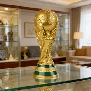 Resin Football Trophy Statue, 3D Collectible Soccer Decor, Durable Desk Ornament, Ideal for Sports Room, Fan Collection, Birthday Party Gift