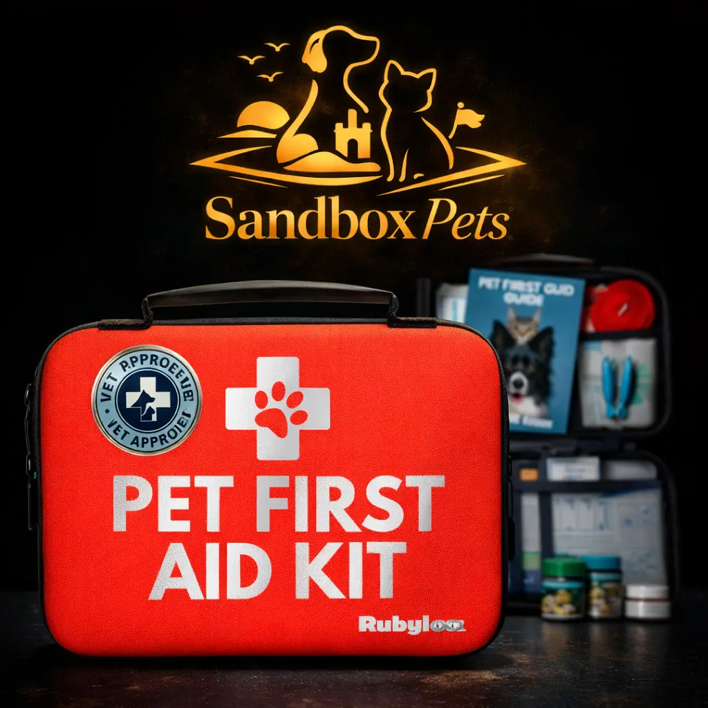 Pet First Aid Kit for Dogs & Cats, Equipped with Vet-Approved Emergency Essentials for Pet Safety