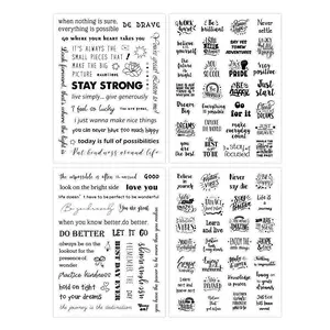 4 PCS Inspirational Quote Stickers | Transparent Waterproof Self-Adhesive | for Scrapbooking Journals Cups DIY Crafts