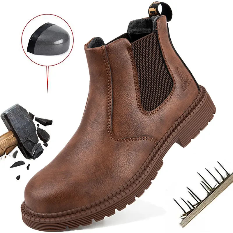 High-quality Safety Shoes Men Work Sneakers Indestructible Shoes Anti-smash Anti-puncture Work Shoes Water resistant Slip Resistant Anti shock Protective Boots Construction Work Shoes New Fashion